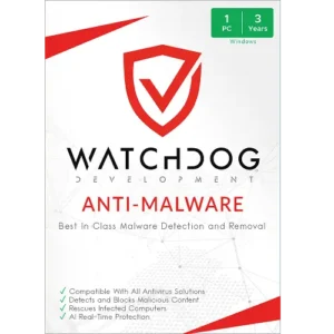Watchdog Anti-Malware – 3-Year / 1-PC