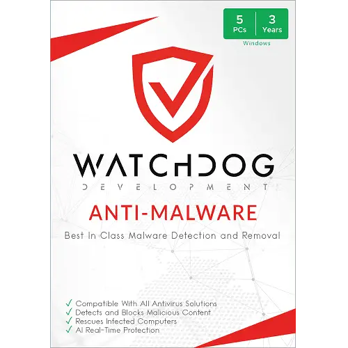 Watchdog Anti-Malware – 3-Year / 5-PC